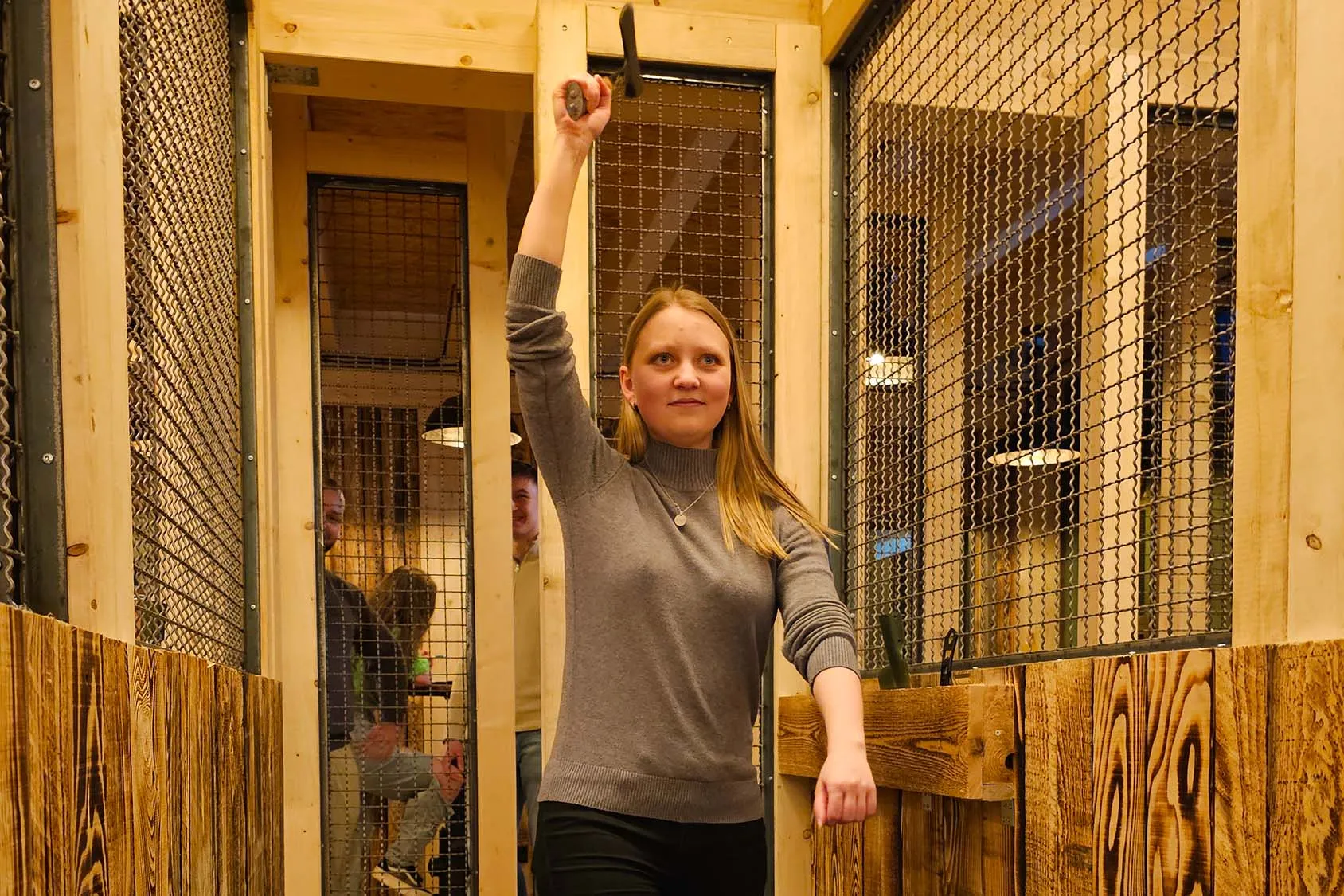 Axe throwing at Alma Park 5